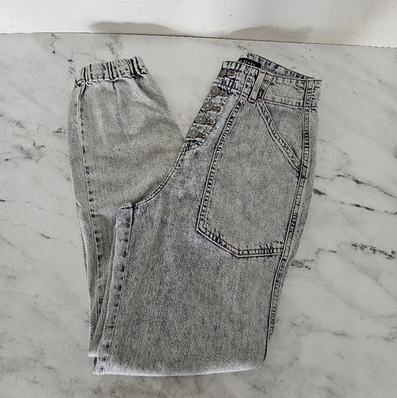 Veronica Beard Bolton Elastic Hem High Rise Vail Light Blue Jeans 25 Preowned - Picture 4 of 9